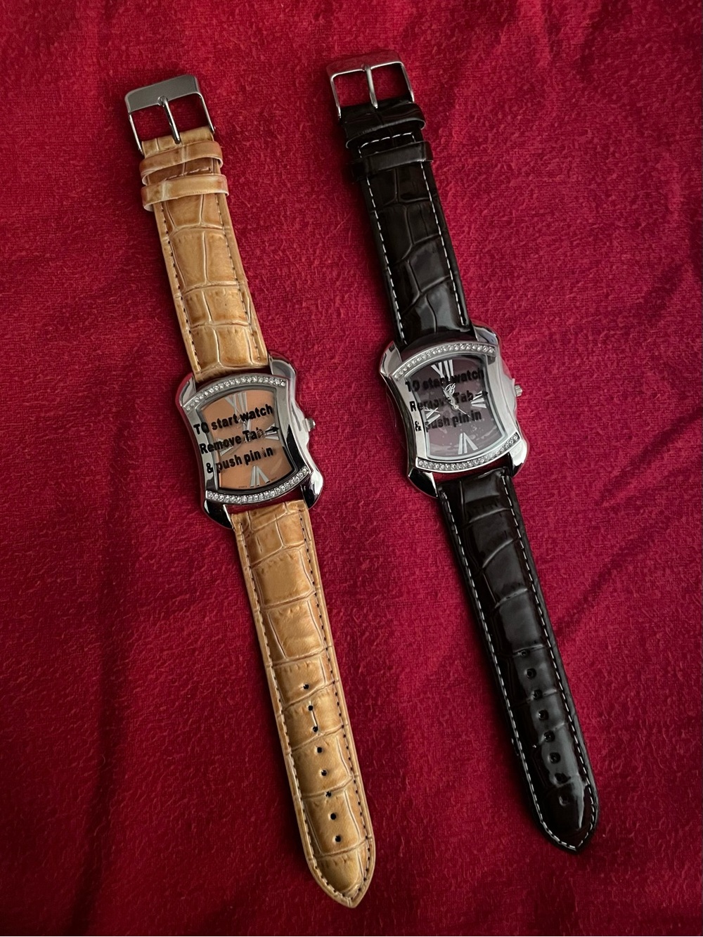 Vintage NOS Women’s Burgi BTV011 Crystal-Accent Watches